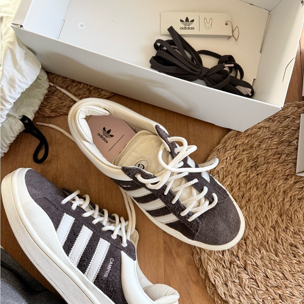 Adidas Black and White Campus Sneakers